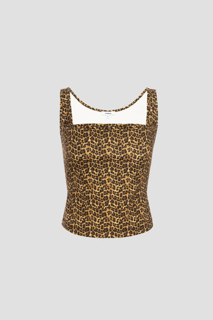 Miaou Luna Top in Leopard (L)