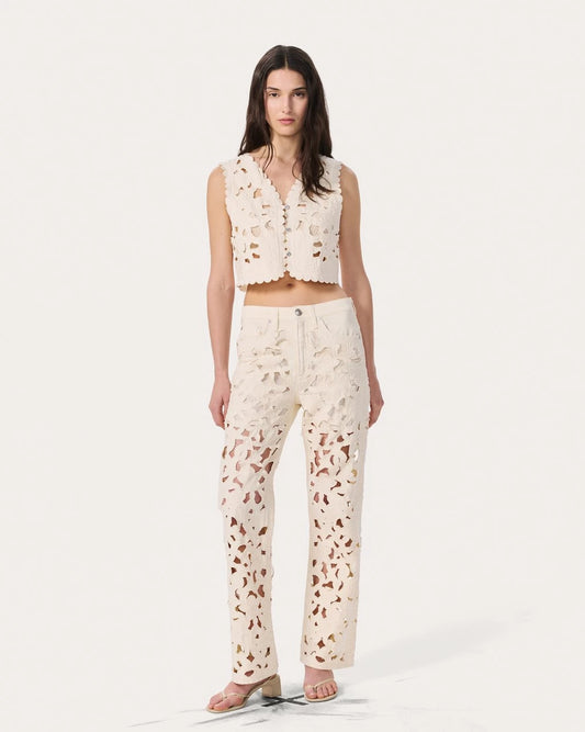 Rag & Bone Logan Wide-Leg Jeans
in Ecru (Sz 32)