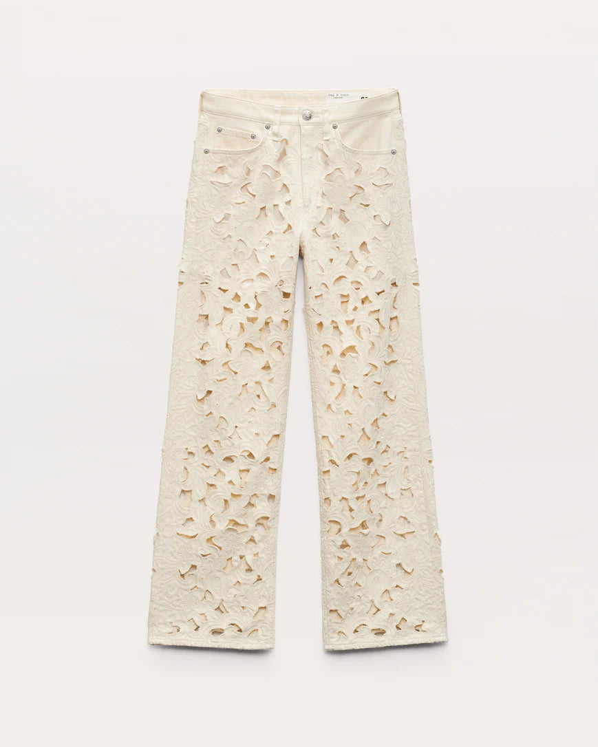 Rag & Bone Logan Wide-Leg Jeans
in Ecru (Sz 32)