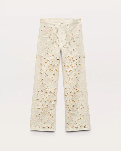 Rag & Bone Logan Wide-Leg Jeans
in Ecru (Sz 32)