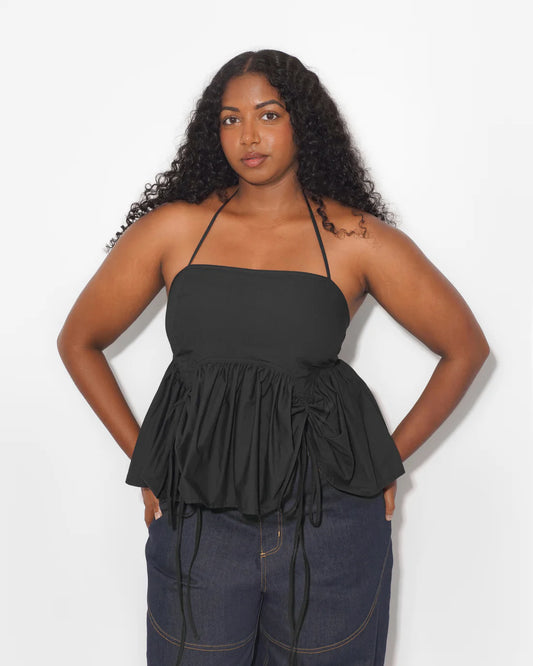 Ella Mae Butterfly Blouse in Charcoal