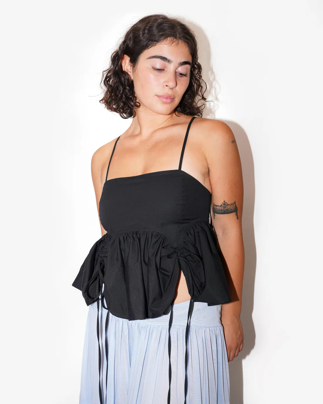 Ella Mae Butterfly Blouse in Charcoal