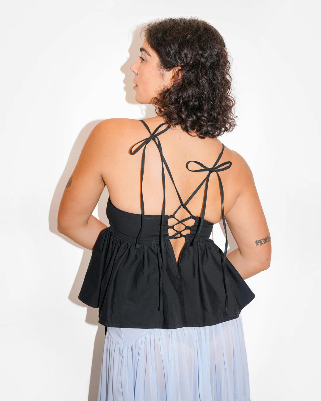 Ella Mae Butterfly Blouse in Charcoal