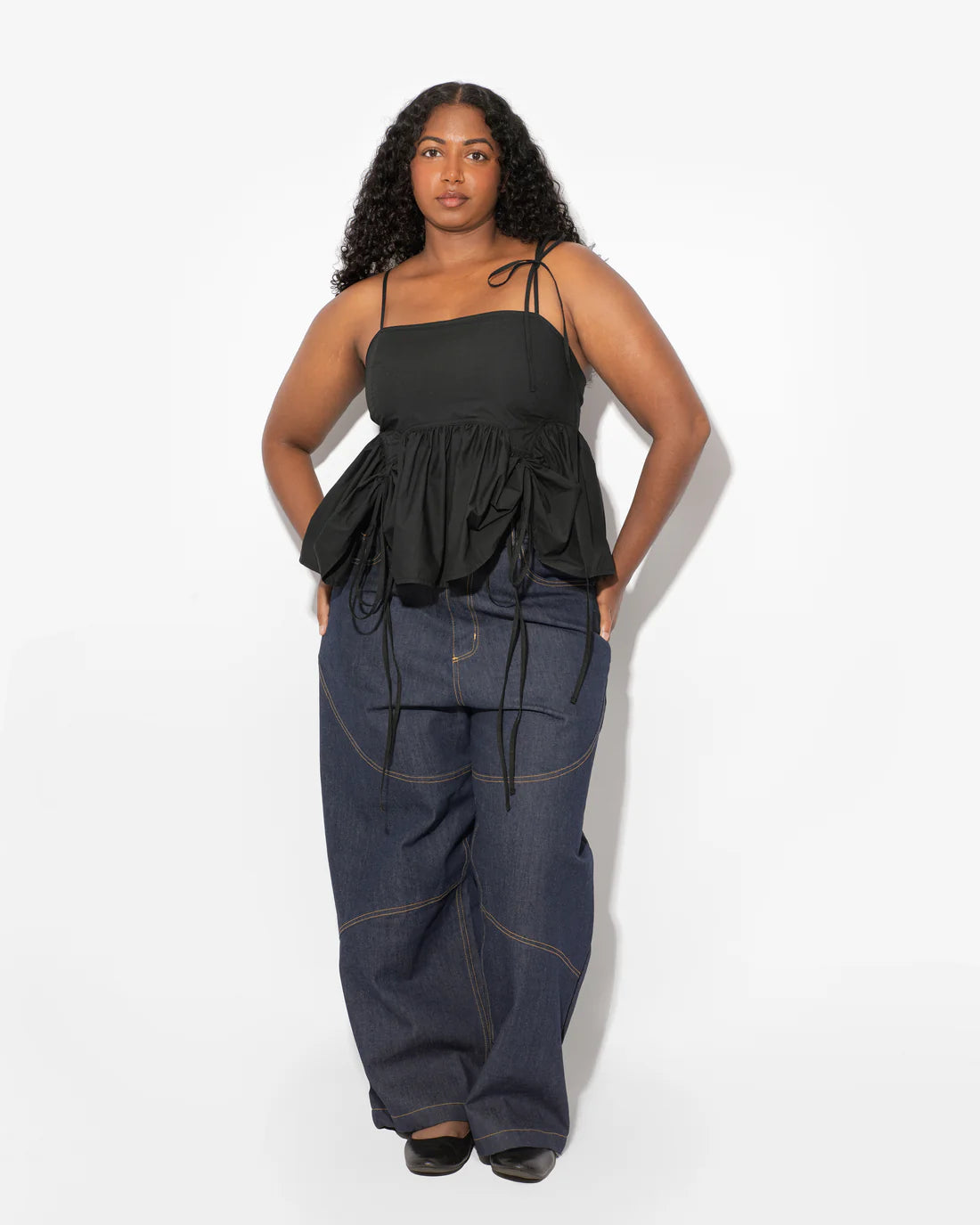 Ella Mae Butterfly Blouse in Charcoal