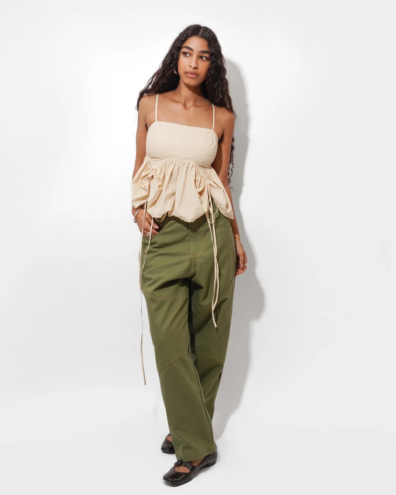 Ella Mae Butterfly Blouse in Coffee