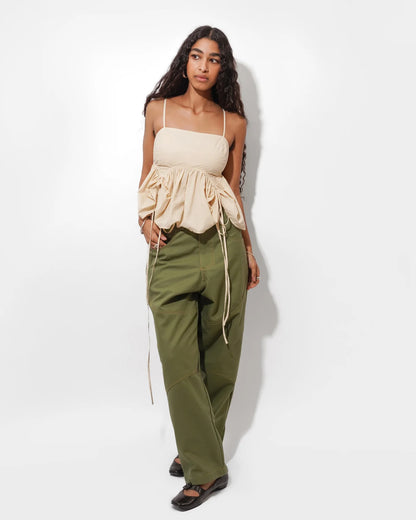 Ella Mae Butterfly Blouse in Coffee