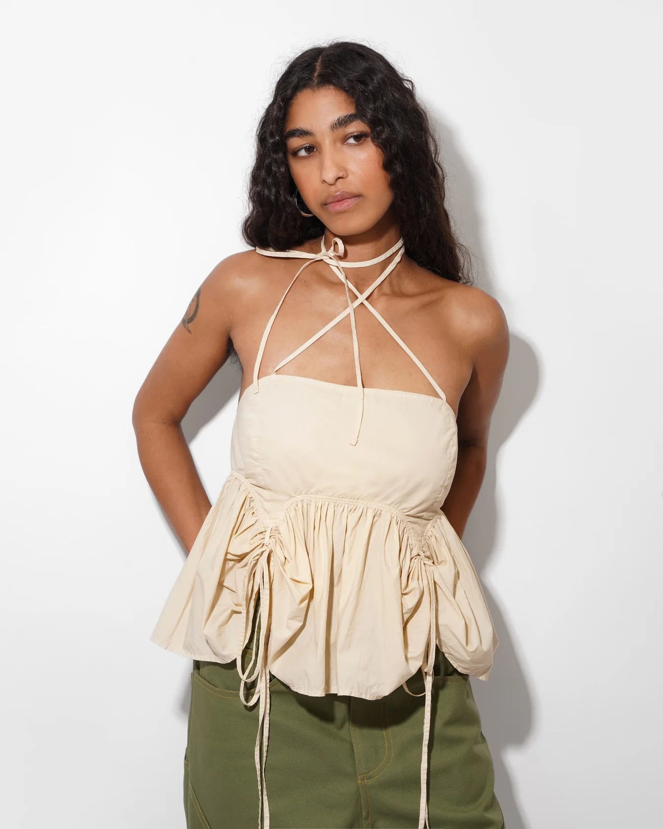 Ella Mae Butterfly Blouse in Coffee