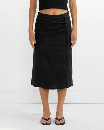 Deiji Studios Double Lace Up Skirt (S)