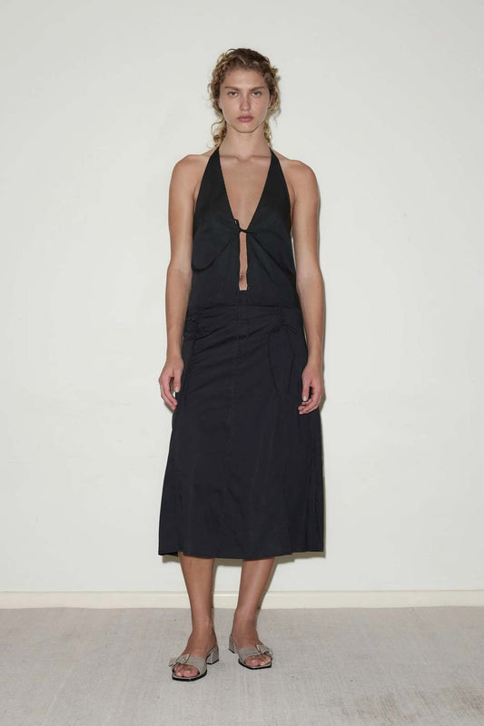 Deiji Studios Double Lace Up Skirt (S)