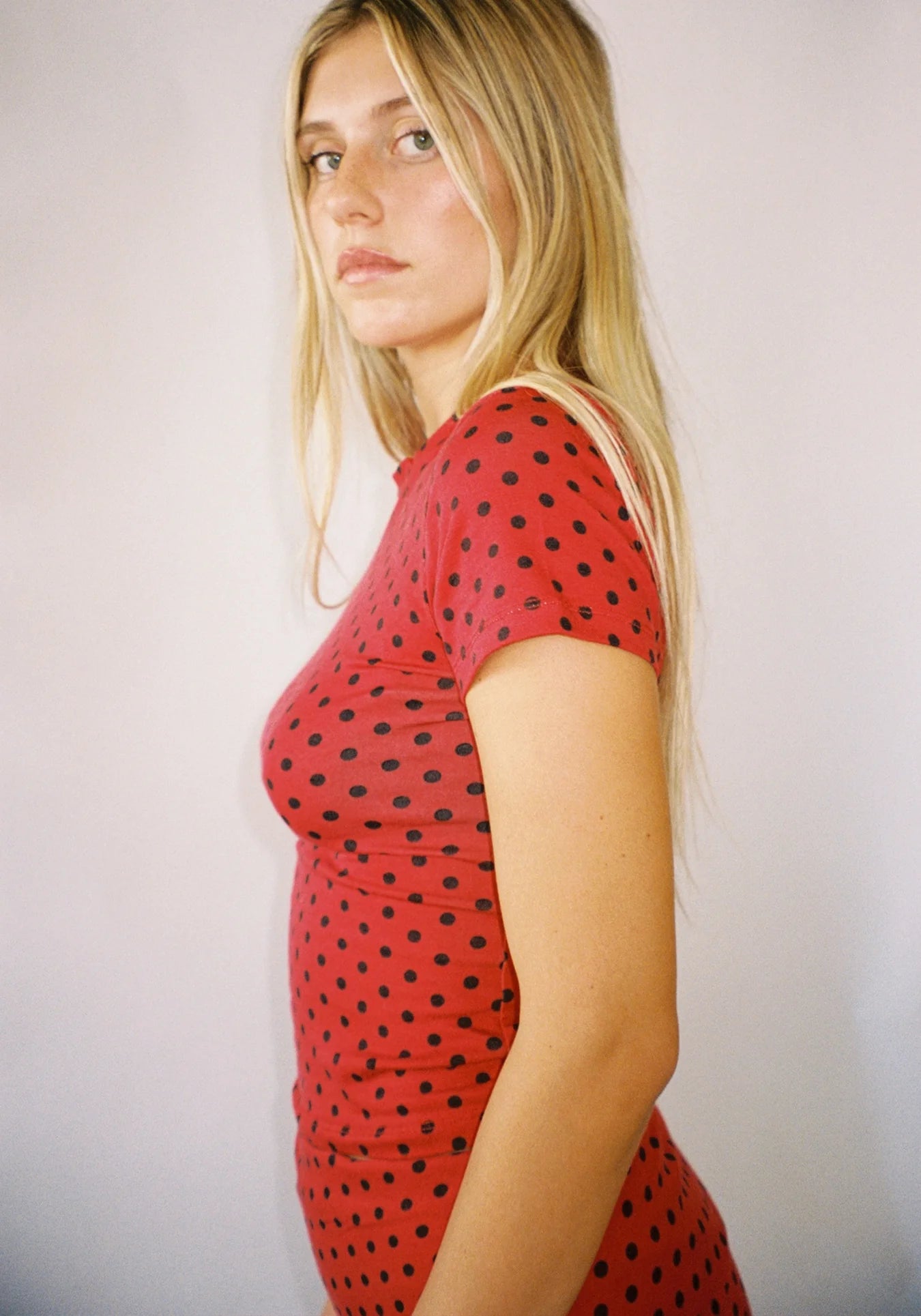 CAMPBELL&KRAMER Thalia Baby Tee in Red Polka Dot
