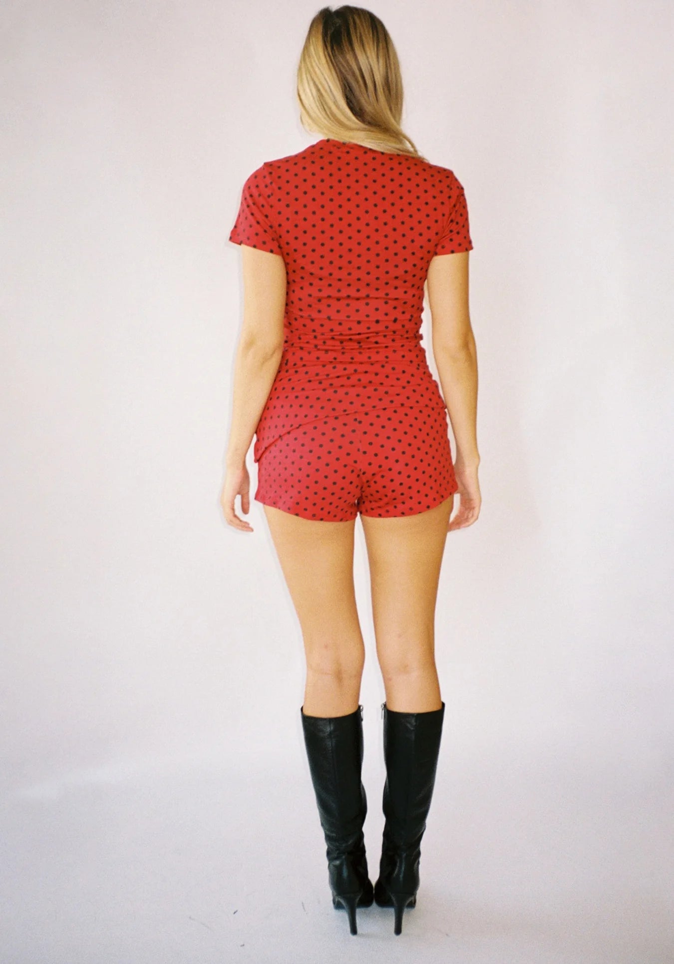 CAMPBELL&KRAMER Thalia Baby Tee in Red Polka Dot
