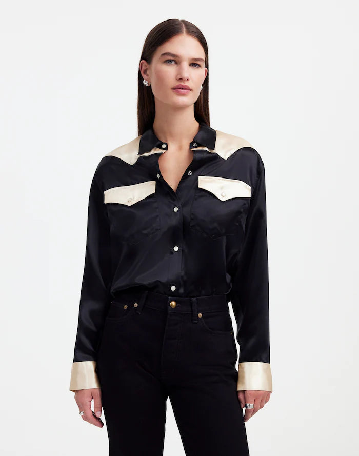 Alexa Chung for Madewell Satin Shirt (L)