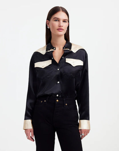 Alexa Chung for Madewell Satin Shirt (L)