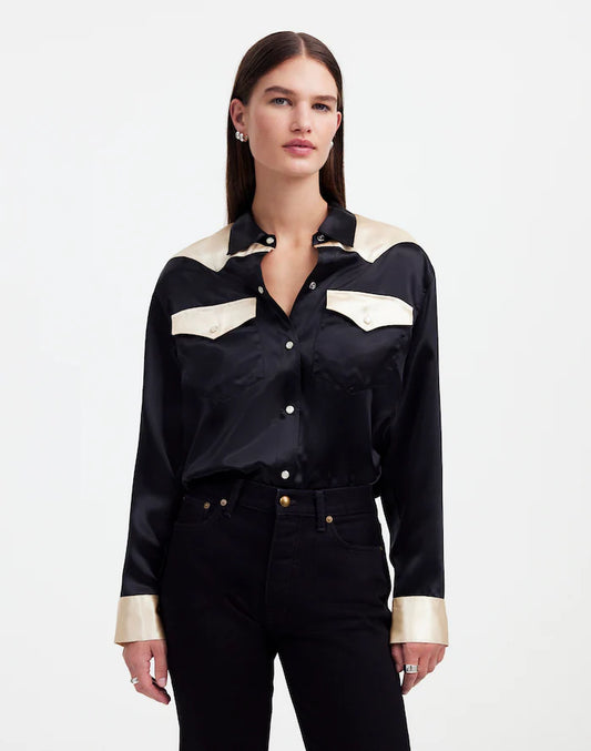 Alexa Chung for Madewell Satin Shirt (L)