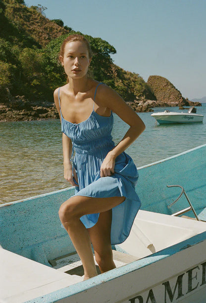 Ciao Lucia Gabriela Dress in Amalfi blue (M)