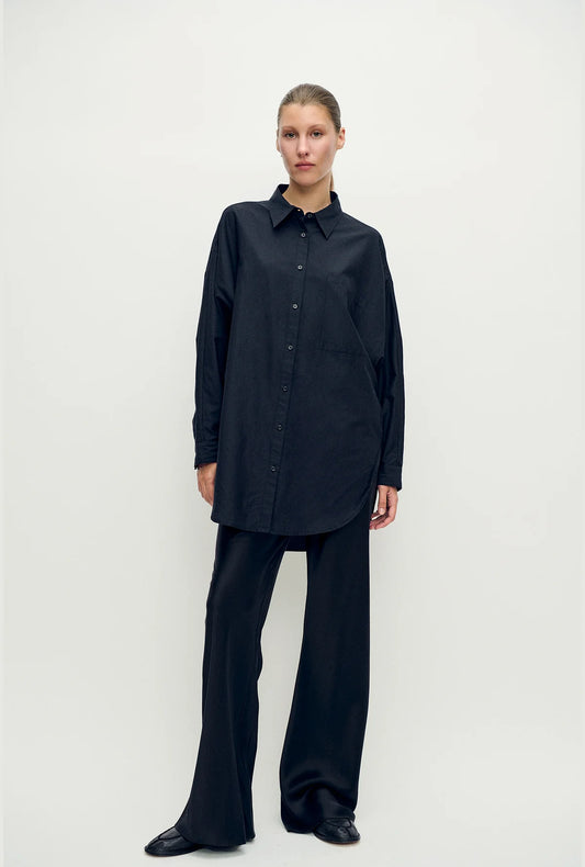Silk Laundry Cotton Silk Round Shirt (XS)