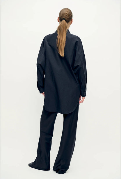 Silk Laundry Cotton Silk Round Shirt (XS)