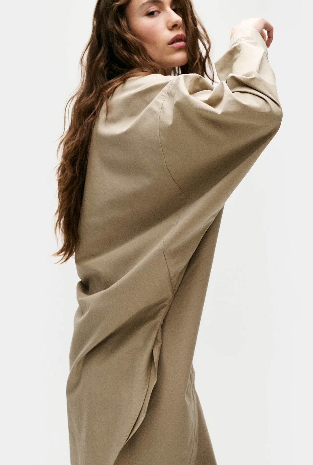 Silk Laundry Cotton Silk Round Shirt in Graphite (XS)