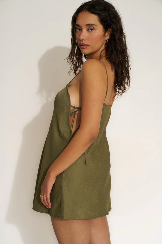 Be Idle The Flirty Slip in Olive