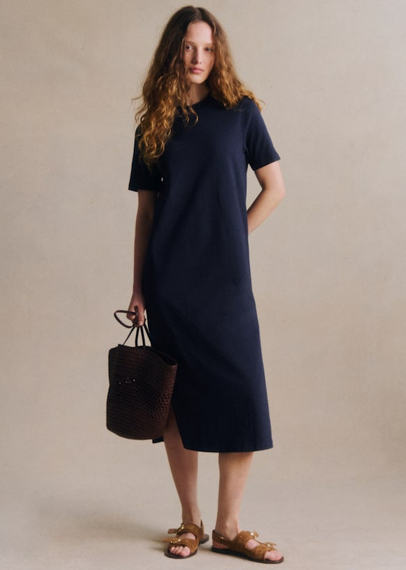 Sézane navy Emy dress (M)