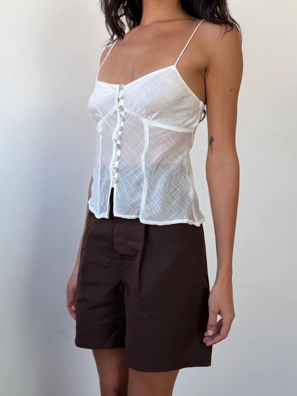 Charlie Beads Pearl Tank Top (XS)