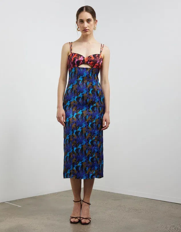 STAUD Silk Dress (Sz 4)