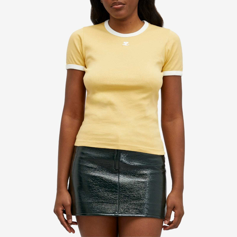 Courrèges Ringer Tee in Pollen(XL)