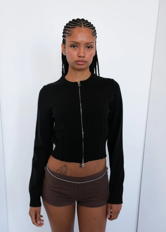 Geel Dennis Zip Cardigan