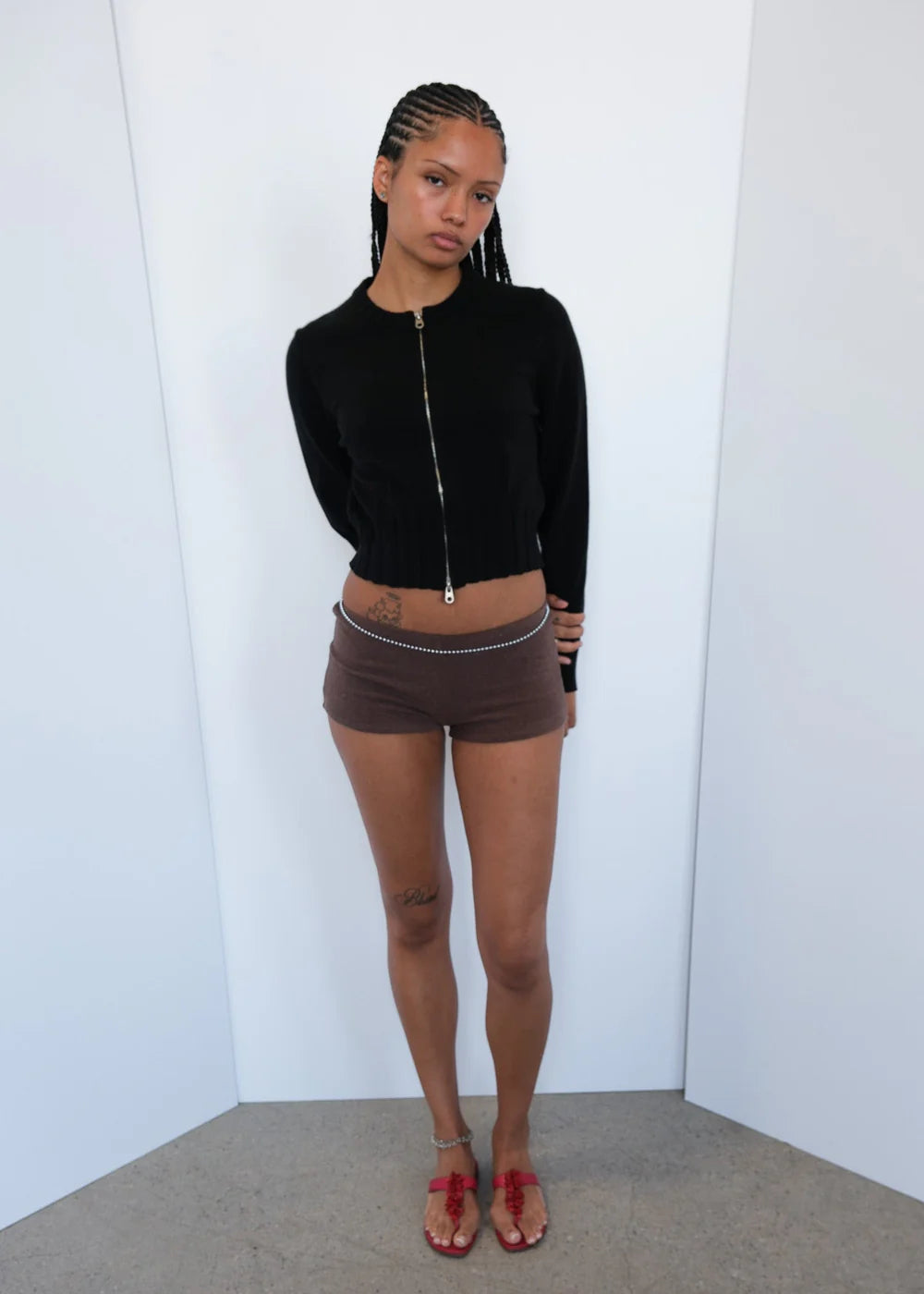 Geel Dennis Zip Cardigan