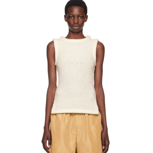 STAUD Off-White Aerin Tank Top (S)